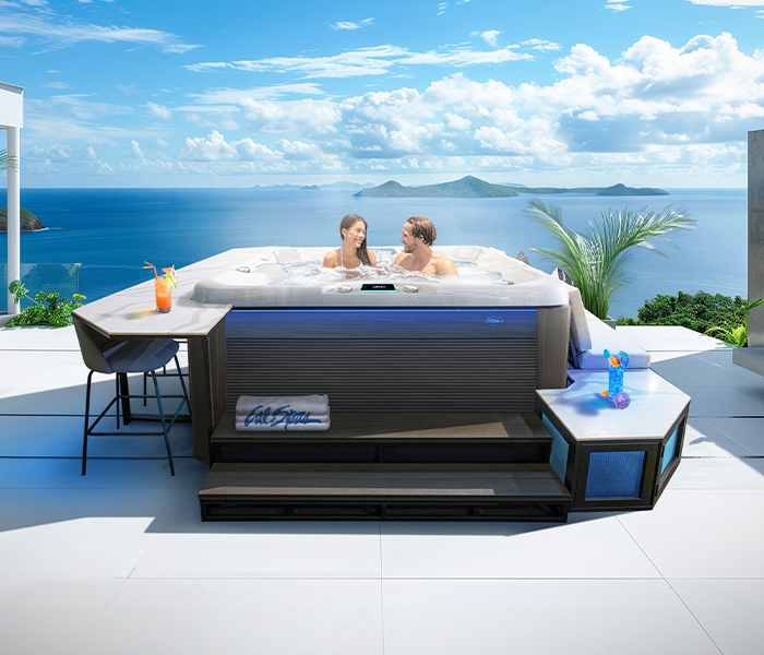 Calspas hot tub being used in a family setting - Valdosta